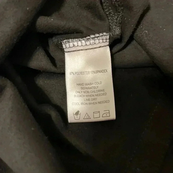 2/$12 Foxcroft Faux Suede Button Down Shirt 6 Black Relaxed Fit Classic Preppy - Picture 5 of 10